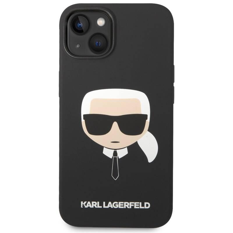 Kryt na mobil Karl Lagerfeld Liquid Silicone Karl Head na Apple iPhone 14 černý