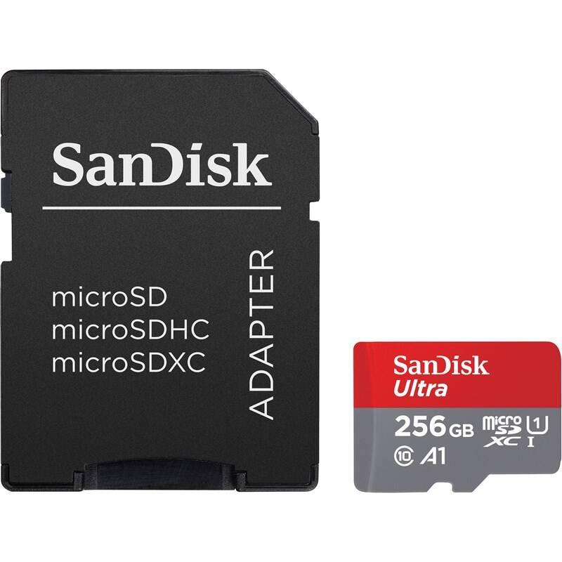 Paměťová karta SanDisk Ultra microSDXC 256GB A1 Class 10 UHS-I SD Adapter