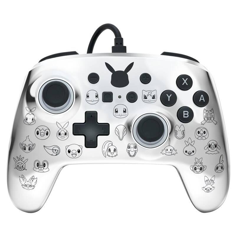 Gamepad PowerA Enhanced Wired pro Nintendo Switch - Pikachu Black & Silver, Gamepad, PowerA, Enhanced, Wired, pro, Nintendo, Switch, Pikachu, Black, &, Silver