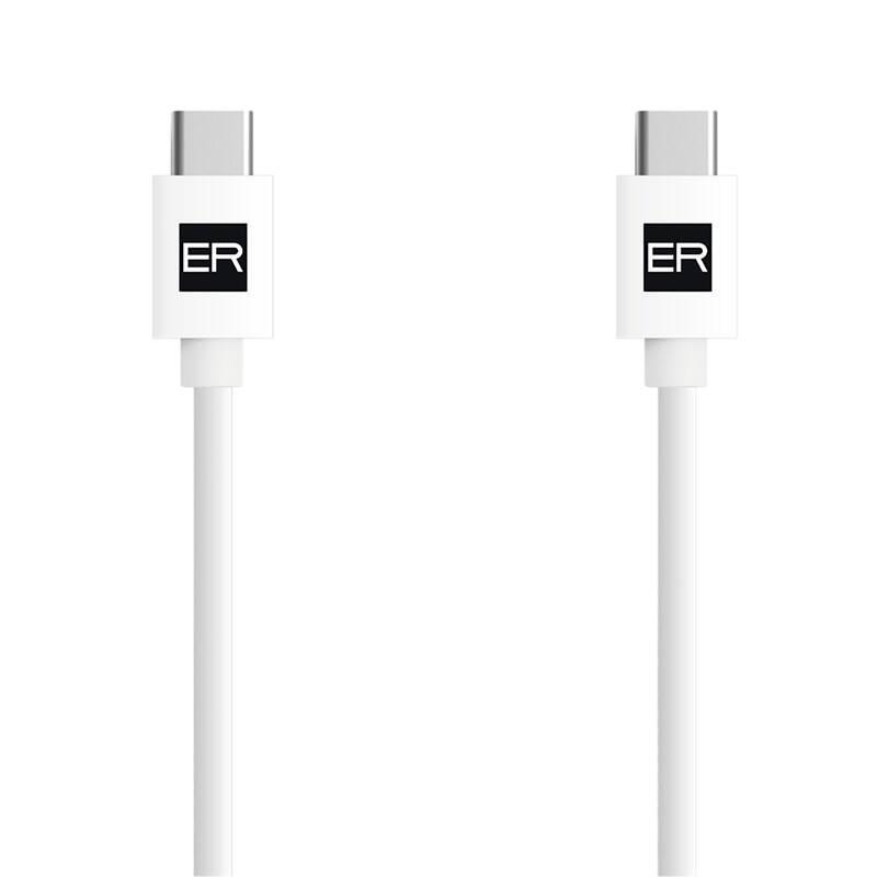 Kabel ER Power USB-C USB-C 3A 60W - 1,2 m bílý, Kabel, ER, Power, USB-C, USB-C, 3A, 60W, 1,2, m, bílý