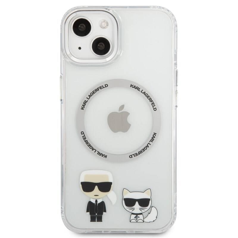 Kryt na mobil Karl Lagerfeld MagSafe Karl and Choupette na Apple iPhone 13 průhledný, Kryt, na, mobil, Karl, Lagerfeld, MagSafe, Karl, Choupette, na, Apple, iPhone, 13, průhledný