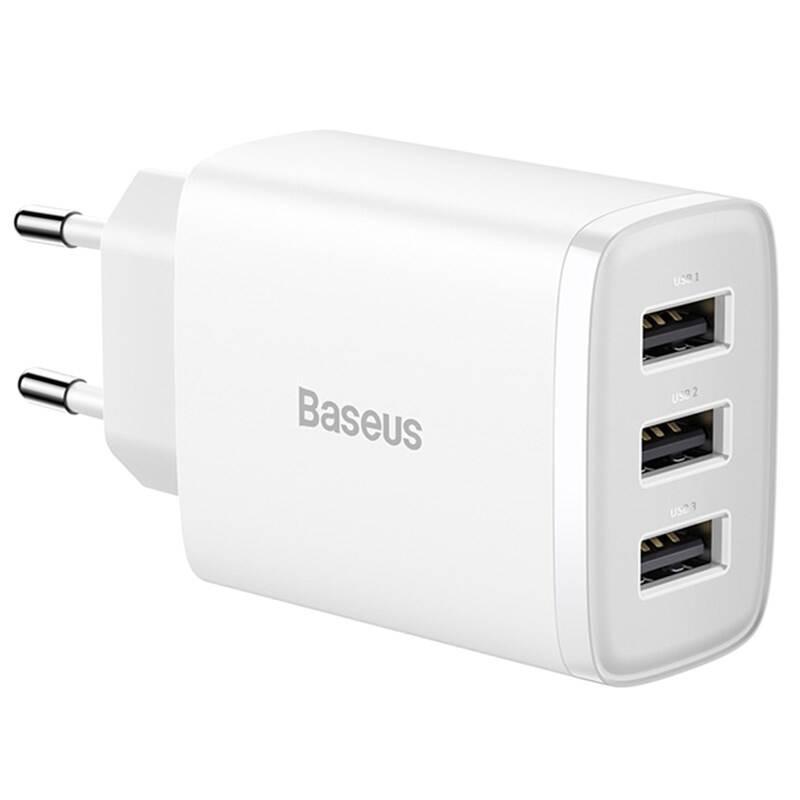 Nabíječka do sítě Baseus 3x USB,
