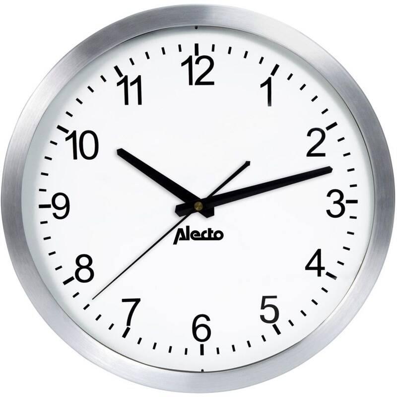 Nástěnné hodiny Lenco Alecto AK-10 stříbrné