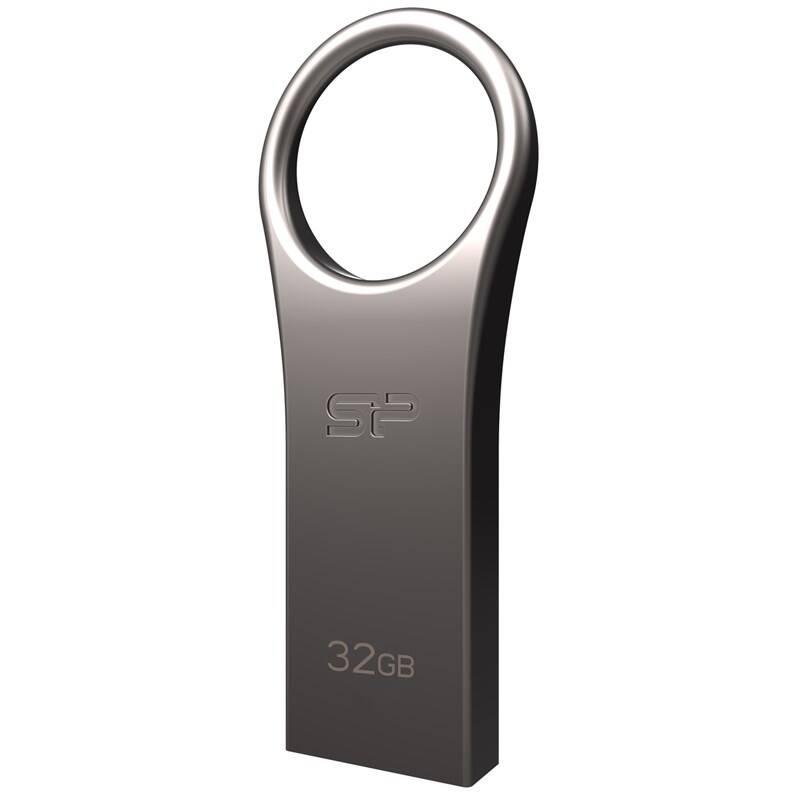 USB Flash Silicon Power Jewel J80 32GB stříbrný