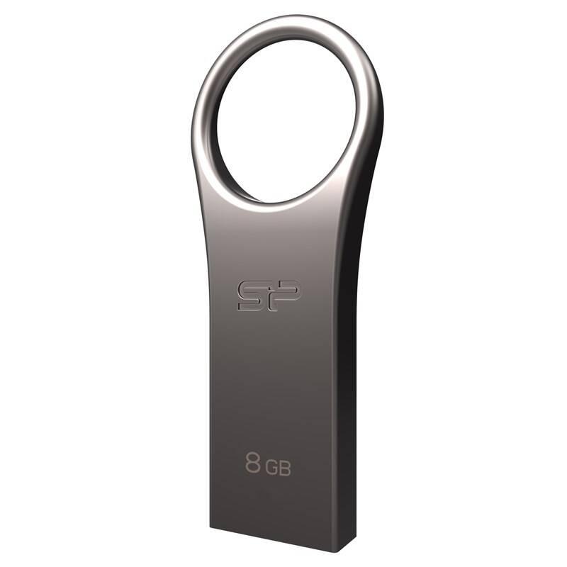 USB Flash Silicon Power Jewel J80 8GB stříbrný