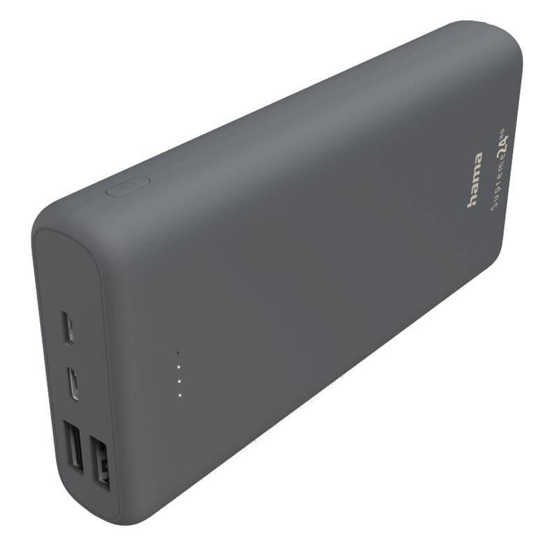 Powerbank Hama ALU15HD, 15000 mAh šedá