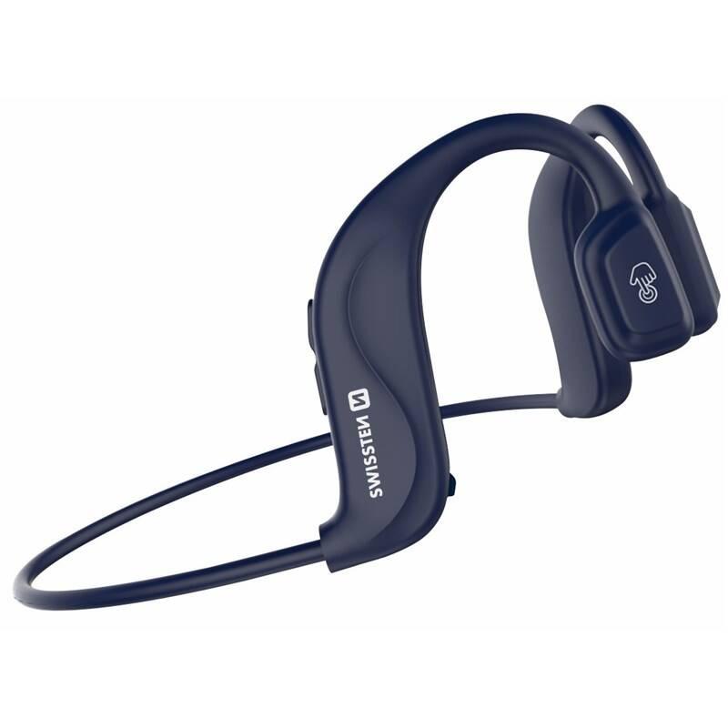 Sluchátka Swissten Bone Conduction modrá, Sluchátka, Swissten, Bone, Conduction, modrá