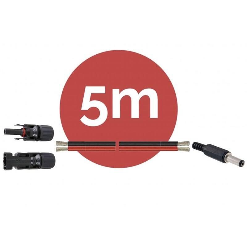 Kabel Viking propojovací, MC4 Jack 5,5 2,1 k solárnímu panelu, 5 m