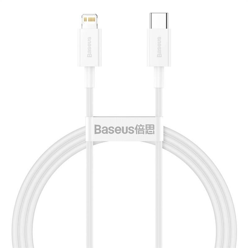 Kabel Baseus Superior Series USB-C Lightning 20W 1m bílý, Kabel, Baseus, Superior, Series, USB-C, Lightning, 20W, 1m, bílý
