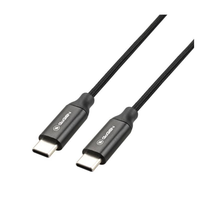 Kabel GoGEN USB-C USB-C, 1m, opletený, 100W černý, Kabel, GoGEN, USB-C, USB-C, 1m, opletený, 100W, černý