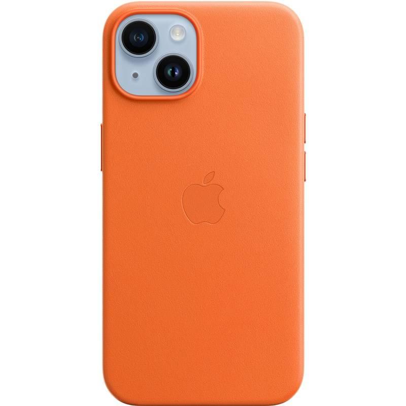 Kryt na mobil Apple Leather Case s MagSafe pro iPhone 14 - oranžový, Kryt, na, mobil, Apple, Leather, Case, s, MagSafe, pro, iPhone, 14, oranžový