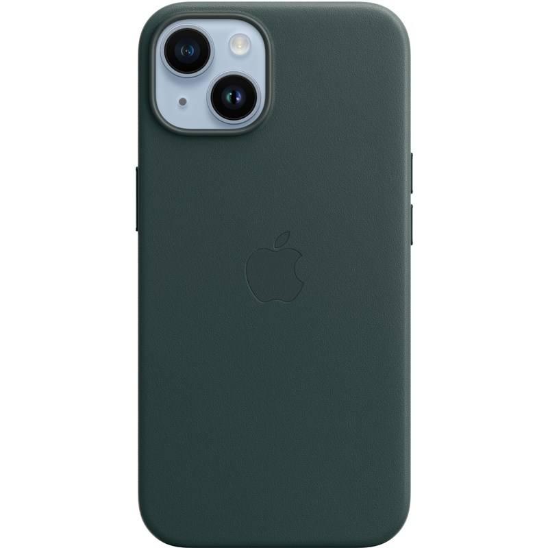 Kryt na mobil Apple Leather Case s MagSafe pro iPhone 14 - piniově zelený