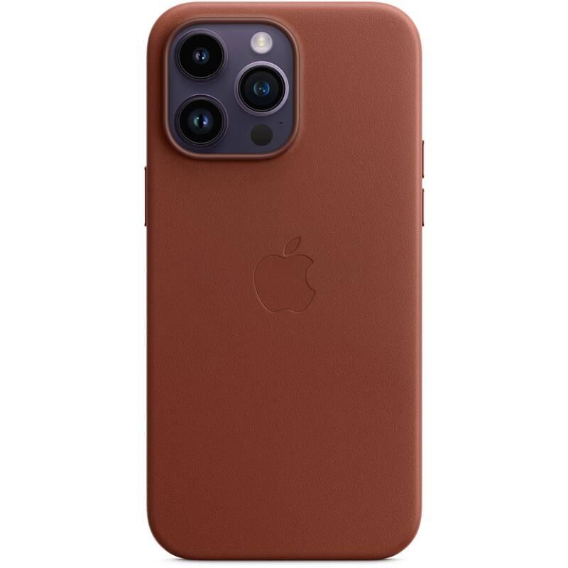 Kryt na mobil Apple Leather Case s MagSafe pro iPhone 14 Pro Max - cihlově hnědý