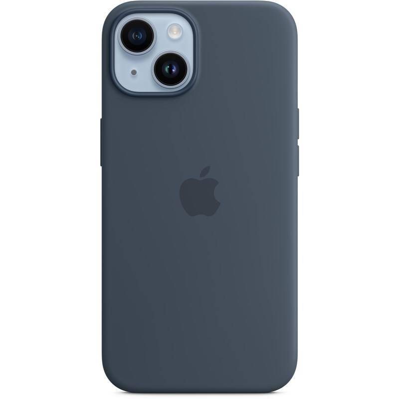 Kryt na mobil Apple Silicone Case s MagSafe pro iPhone 14 - bouřkově modrý