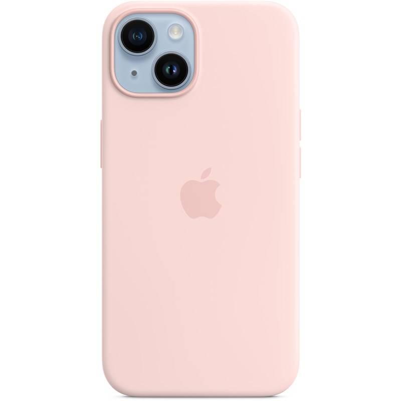 Kryt na mobil Apple Silicone Case s MagSafe pro iPhone 14 - křídově růžový, Kryt, na, mobil, Apple, Silicone, Case, s, MagSafe, pro, iPhone, 14, křídově, růžový