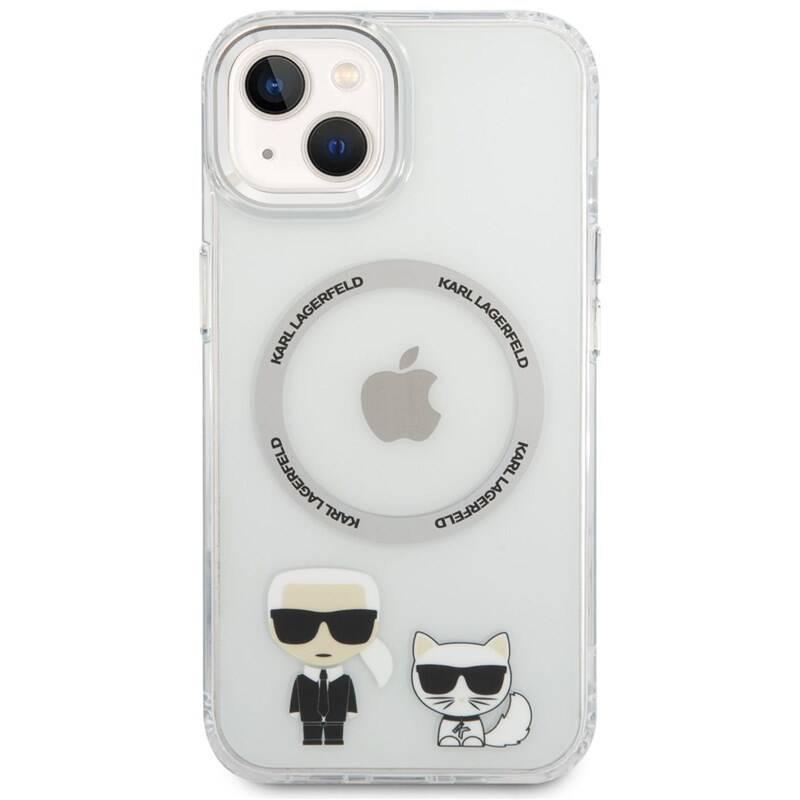 Kryt na mobil Karl Lagerfeld MagSafe Karl and Choupette na Apple iPhone 14 Plus průhledný