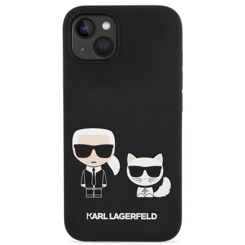 Kryt na mobil Karl Lagerfeld MagSafe Liquid Silicone Karl and Choupette na Apple iPhone 14 černý, Kryt, na, mobil, Karl, Lagerfeld, MagSafe, Liquid, Silicone, Karl, Choupette, na, Apple, iPhone, 14, černý