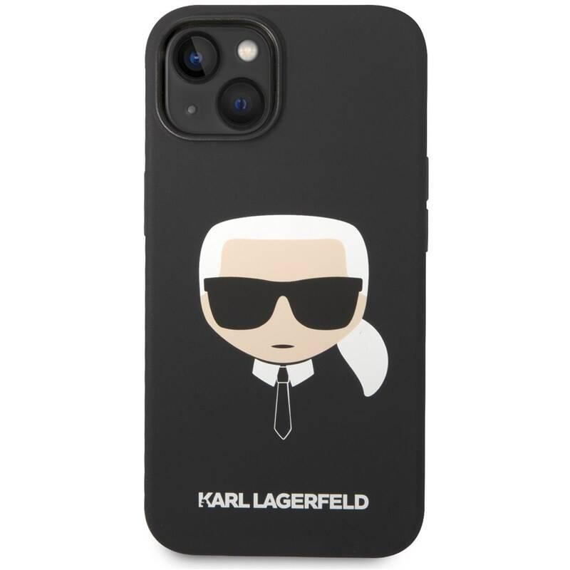 Kryt na mobil Karl Lagerfeld MagSafe Liquid Silicone Karl Head na Apple iPhone 14 Plus černý