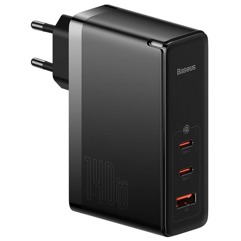 Nabíječka do sítě Baseus GaN5 Pro, 2x USB-C USB-A 140W černá