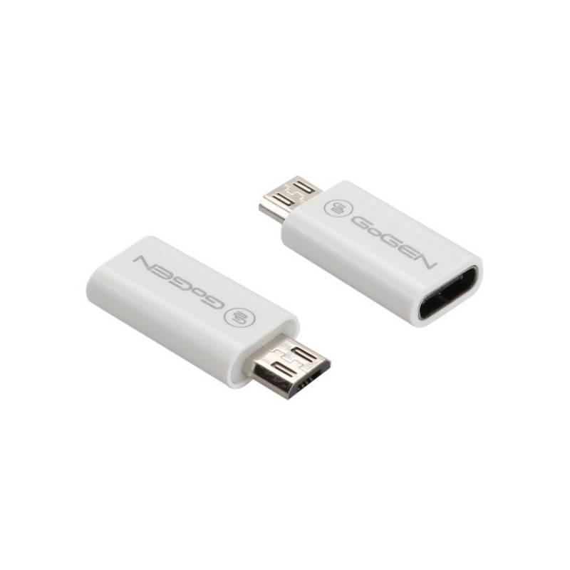 Redukce GoGEN micro USB USB-C bílá, Redukce, GoGEN, micro, USB, USB-C, bílá
