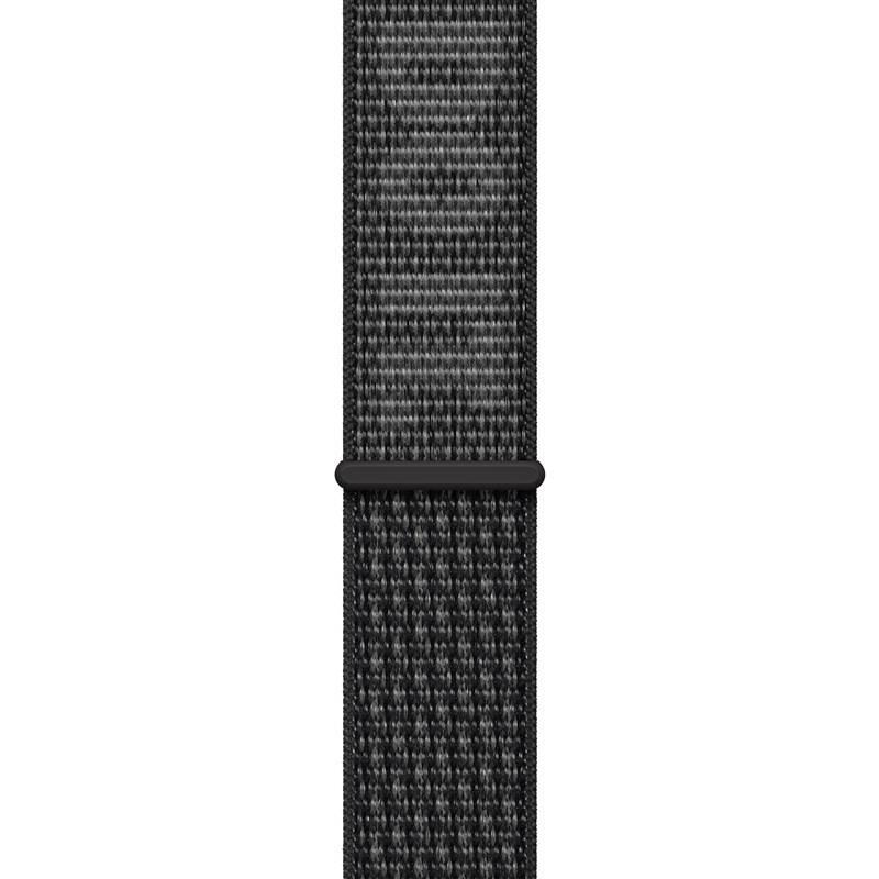 Řemínek Apple 45mm černo-sněhobílý Nike provlékací sportovní řemínek