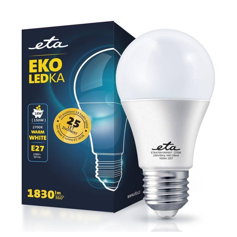 Žárovka LED ETA EKO LEDka klasik 18W, E27, teplá bílá, Žárovka, LED, ETA, EKO, LEDka, klasik, 18W, E27, teplá, bílá