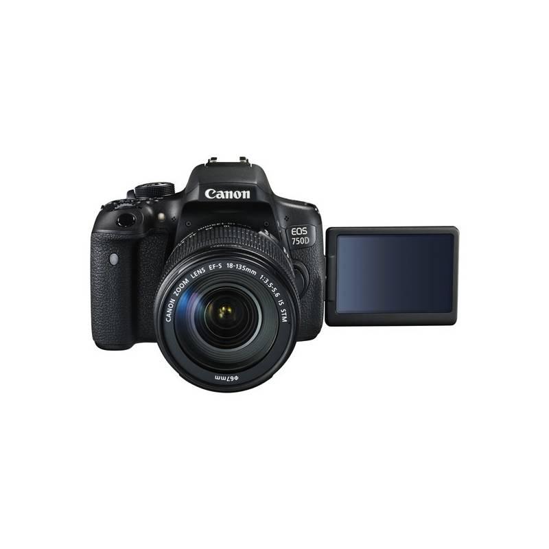 Digitální fotoaparát Canon EOS 750D 18-135 IS STM černý, Digitální, fotoaparát, Canon, EOS, 750D, 18-135, IS, STM, černý