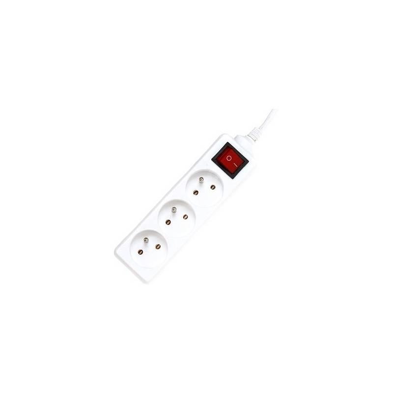 Kabel prodlužovací EMOS 3x zásuvka, vypínač, 1,2m bílý