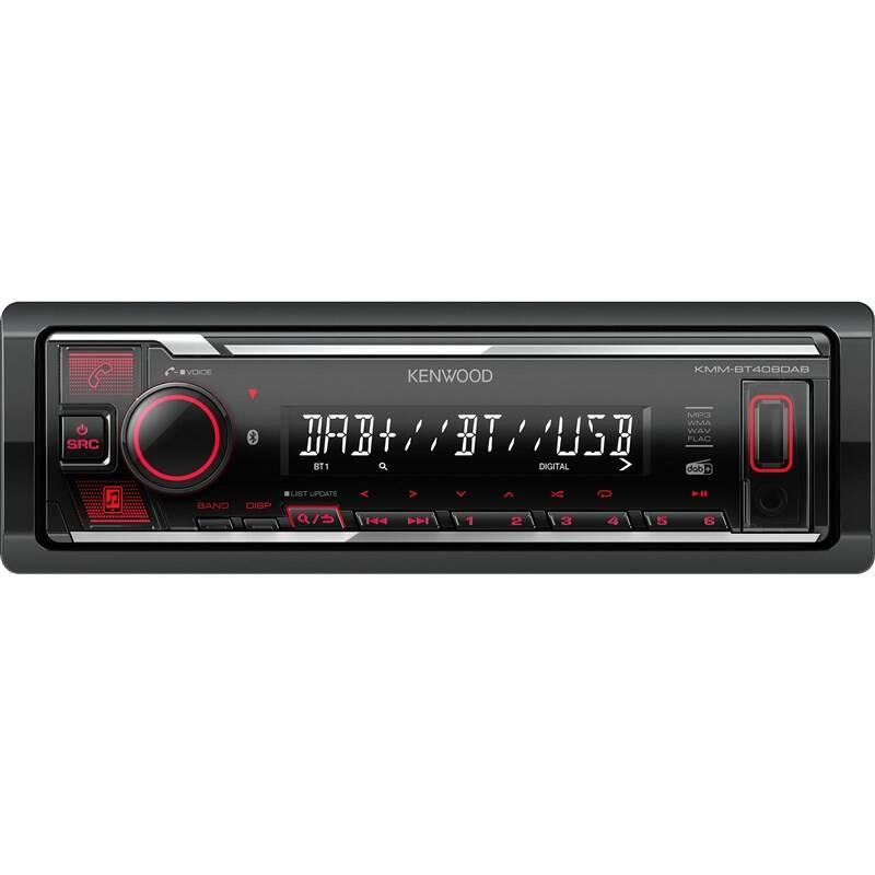 Autorádio KENWOOD KMM-BT408DAB černé, Autorádio, KENWOOD, KMM-BT408DAB, černé