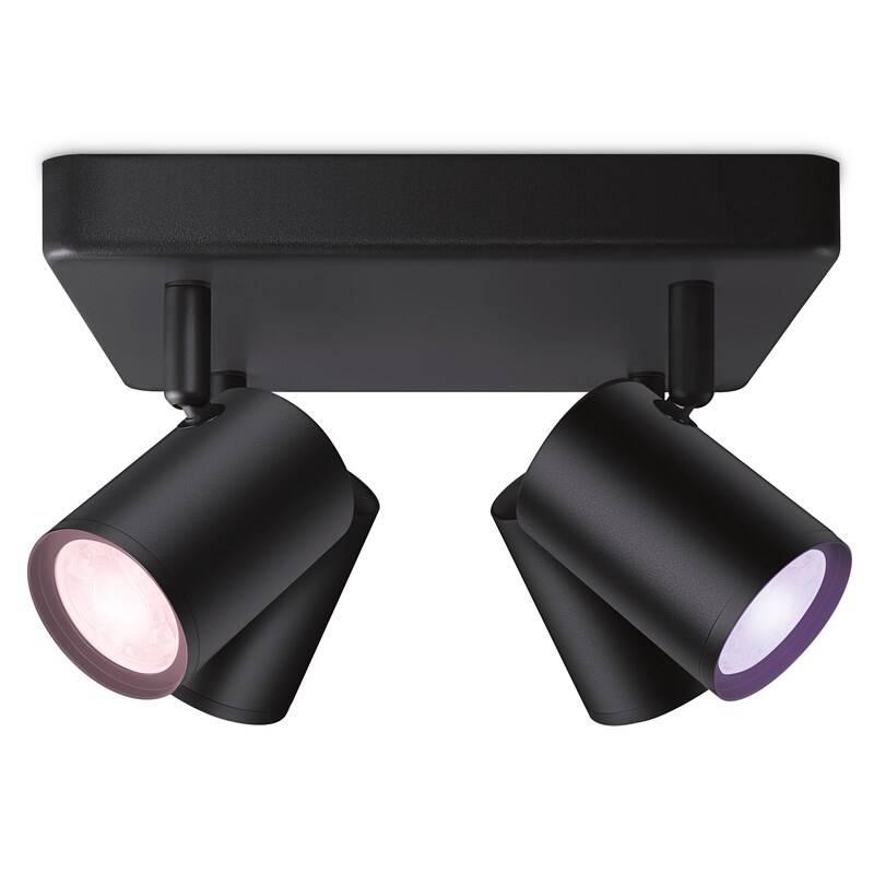 Bodové svítidlo WiZ IMAGEO Spots 4x5W SQ, RGB černé