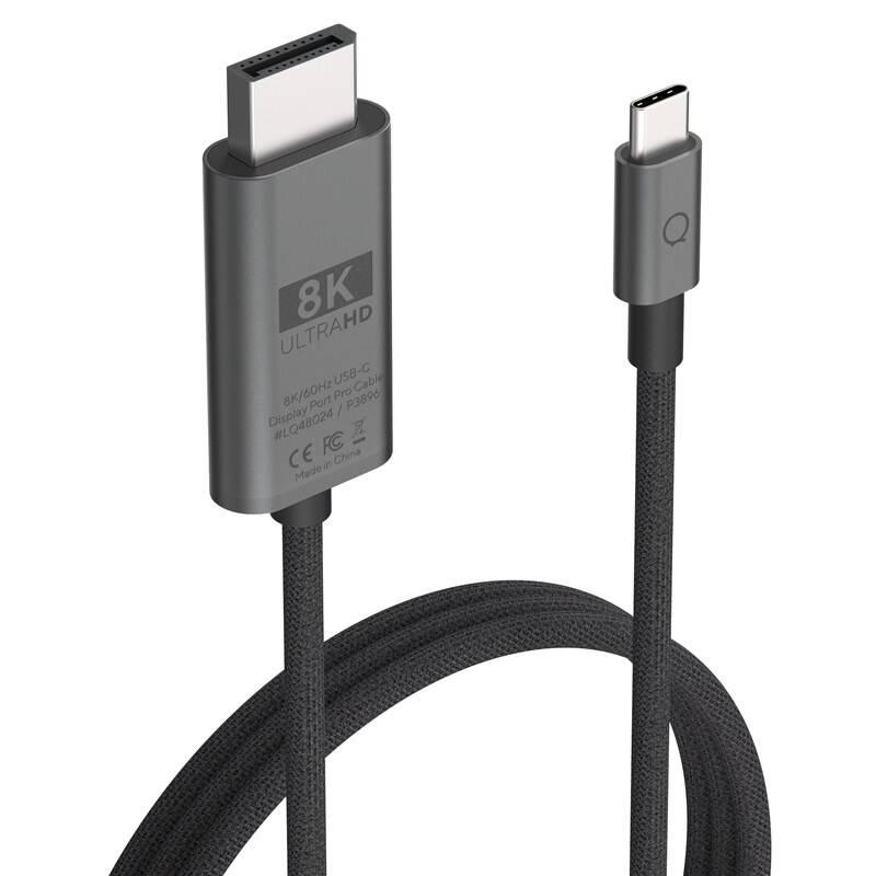 Kabel Linq byELEMENTS USB-C Display Port, 8K 60Hz PRO, 2m černý