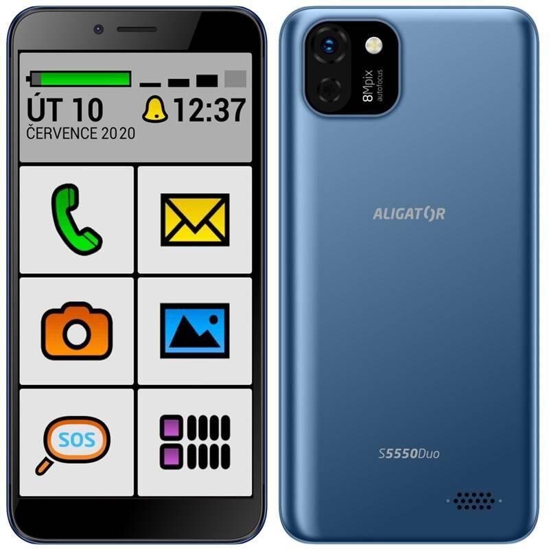 Mobilní telefon Aligator S5550 Senior modrý