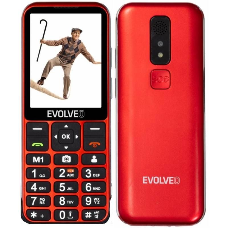 Mobilní telefon Evolveo EasyPhone LT pro seniory červený