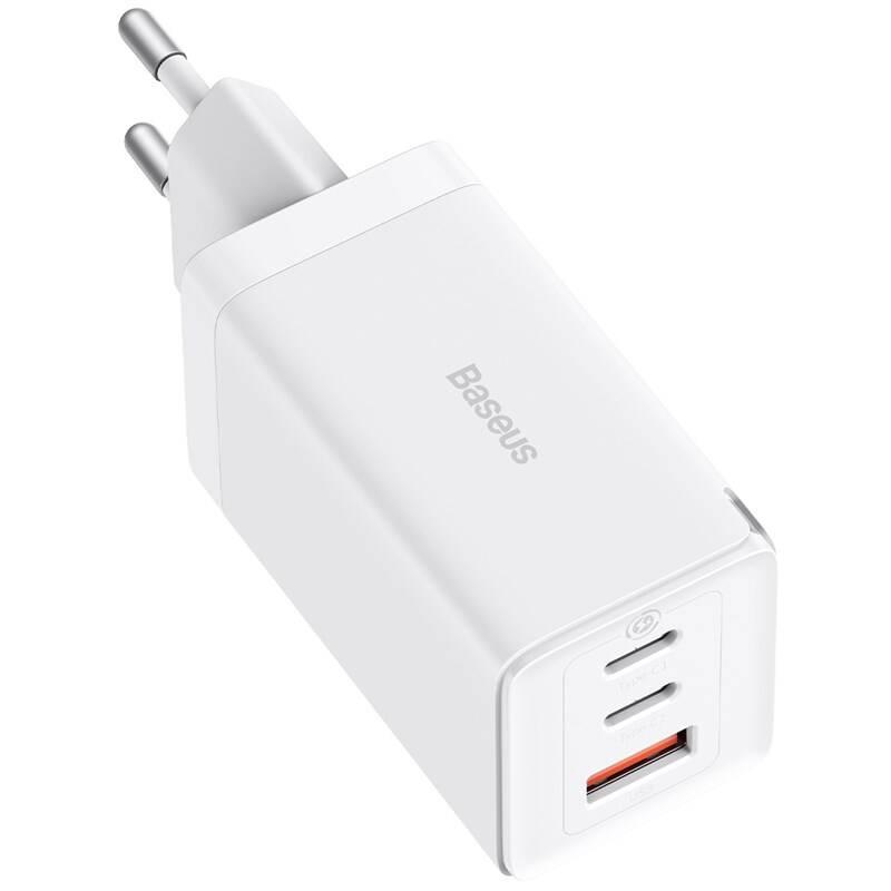 Nabíječka do sítě Baseus GaN5 Pro, 2x USB-C, USB-A, 65W USB-C kabel 1m bílá, Nabíječka, do, sítě, Baseus, GaN5, Pro, 2x, USB-C, USB-A, 65W, USB-C, kabel, 1m, bílá