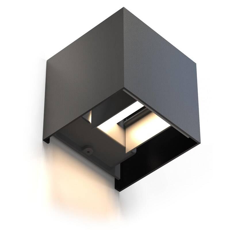 Nástěnné svítidlo Hama SMART WiFi, čtvercové, 10 cm, IP44 černé