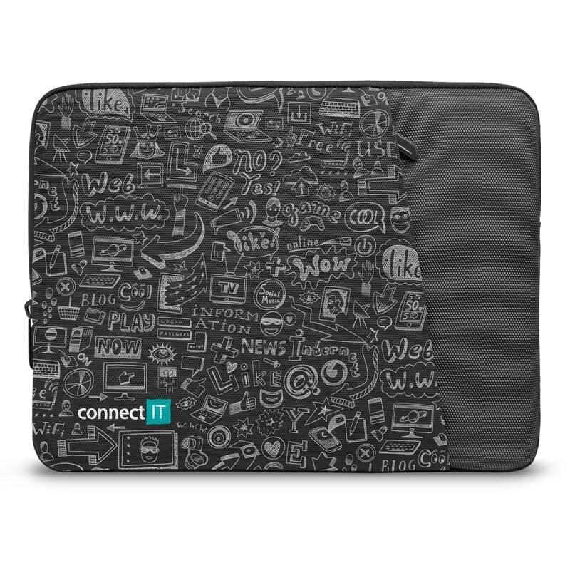 Pouzdro na notebook Connect IT Doodle 13.3" černé
