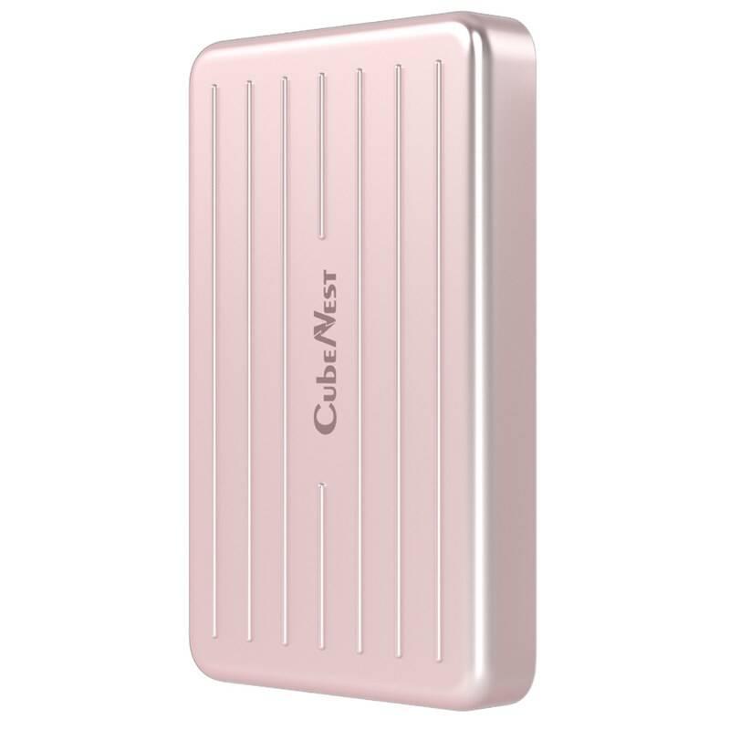 Powerbank CubeNest 5000mAh, Magnetic růžová