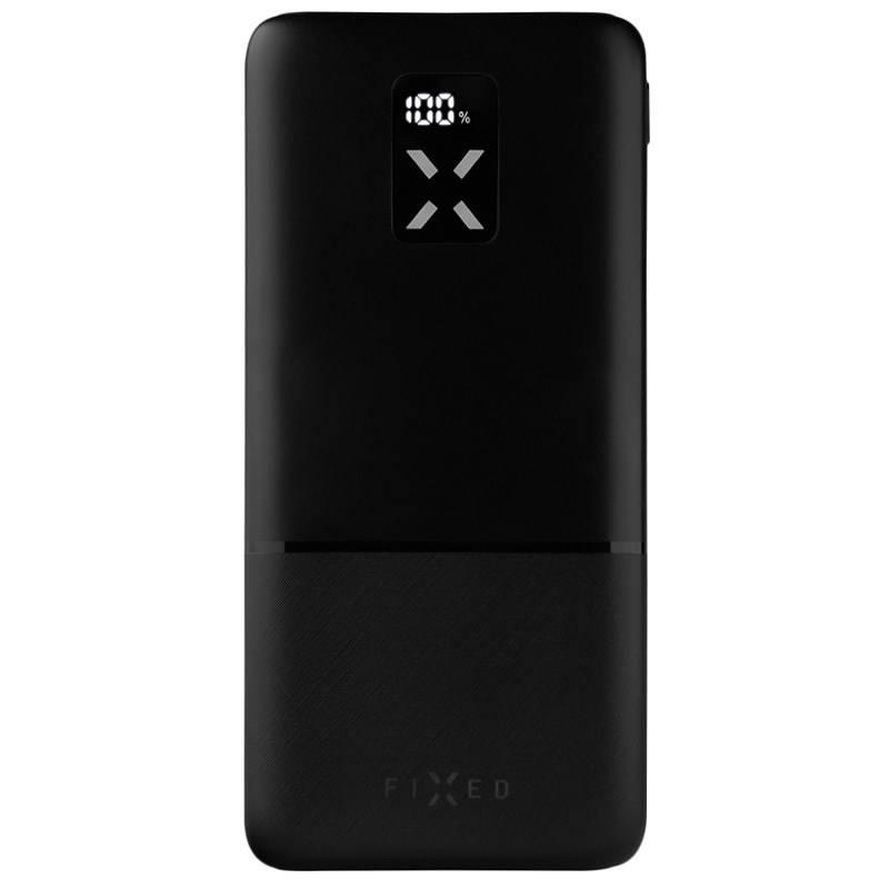 Powerbank FIXED Zen 10 s LCD displejem a výstupem PD 20W, 10 000 mAh černá