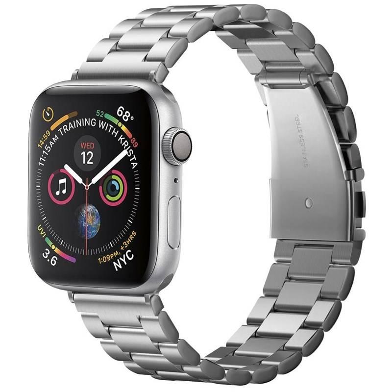 Řemínek Spigen Modern Fit na Apple Watch 42 44 45 49 mm, ocelový stříbrný