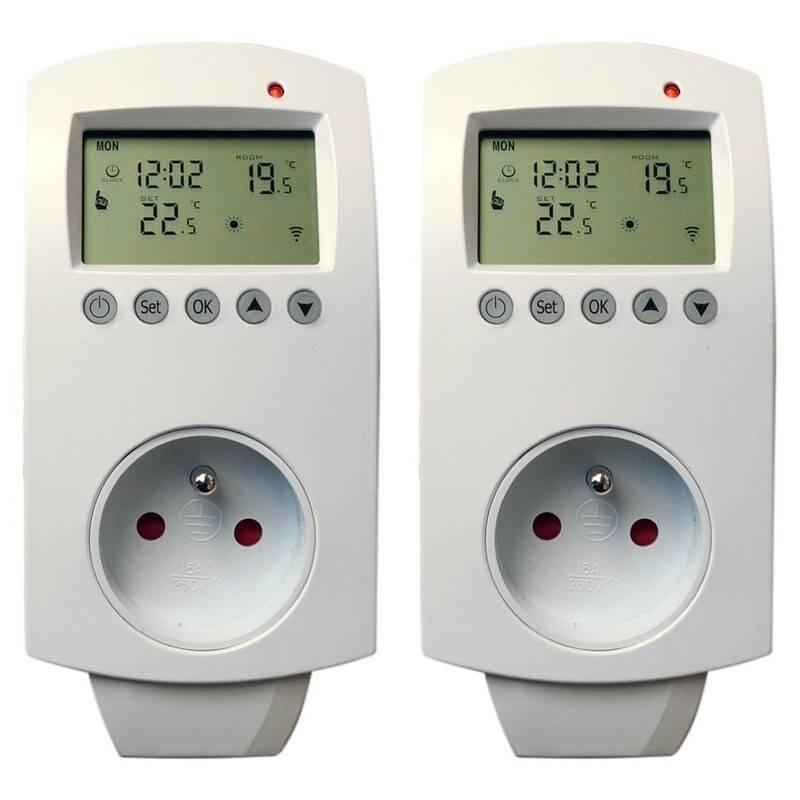 Chytrá zásuvka XtendLan TZA02 termostatická 16A, 2 ks