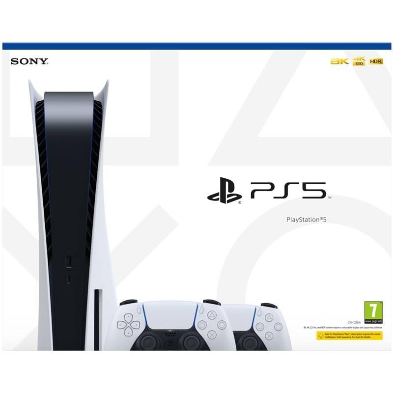 Herní konzole Sony PlayStation 5 2x bezdrátový ovladač DualSense bílá