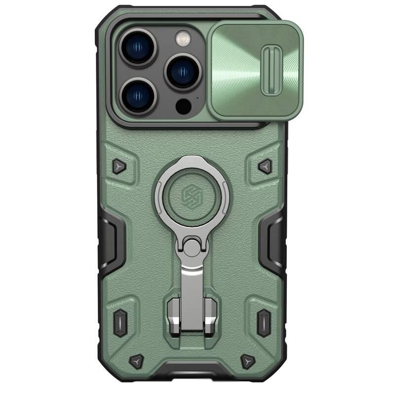 Kryt na mobil Nillkin CamShield Armor PRO na Apple iPhone 14 Pro zelený