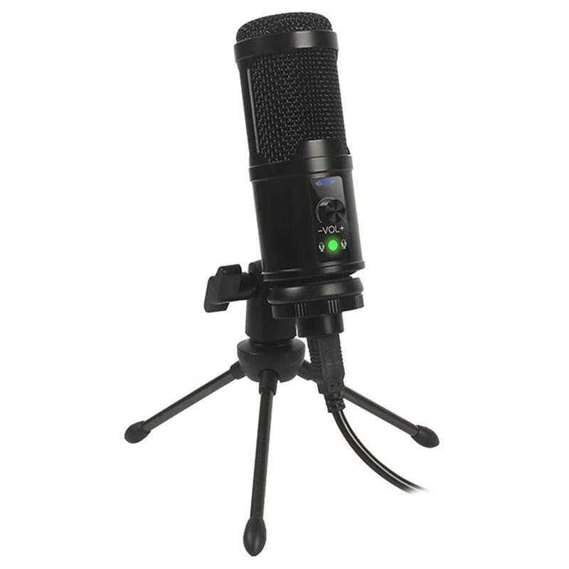 Mikrofon PLATINET VARR GAMING TUBE CARDIOID SET USB TRIPOD černý, Mikrofon, PLATINET, VARR, GAMING, TUBE, CARDIOID, SET, USB, TRIPOD, černý