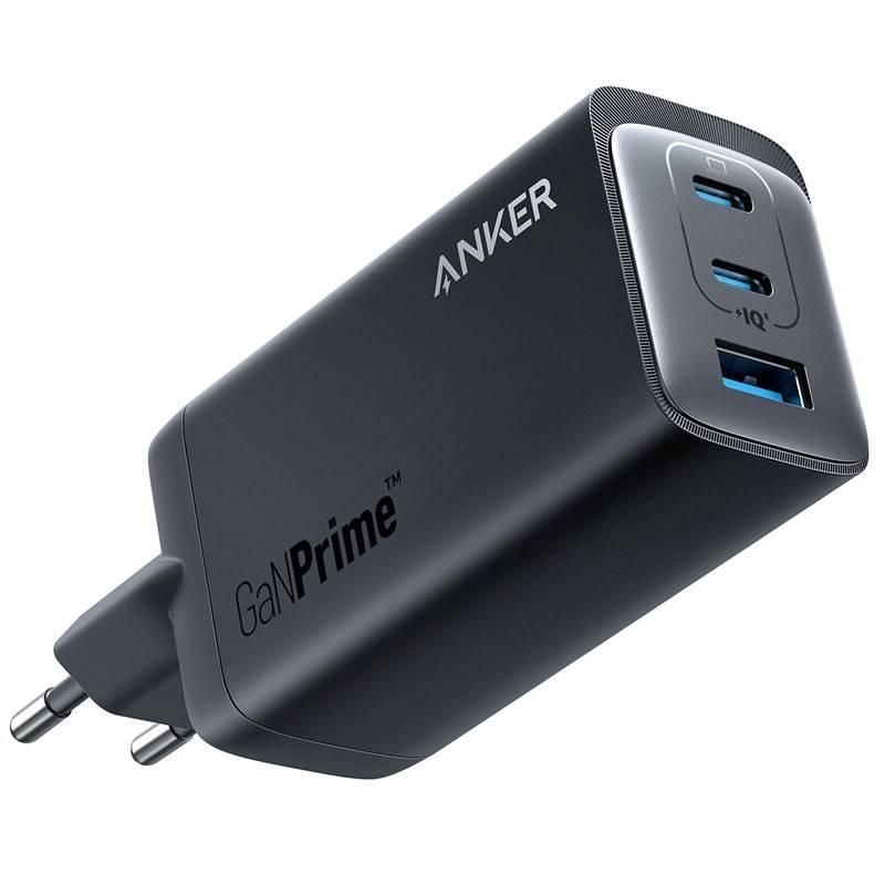 Nabíječka do sítě Anker 737 GaN III 1xUSB, 2xUSB-C, 120W Charger černá