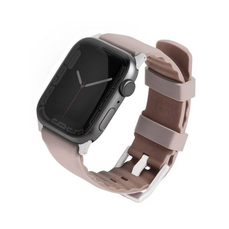 Řemínek Uniq Linus Airsoft Silicone na Apple Watch 41 40 38mm růžový