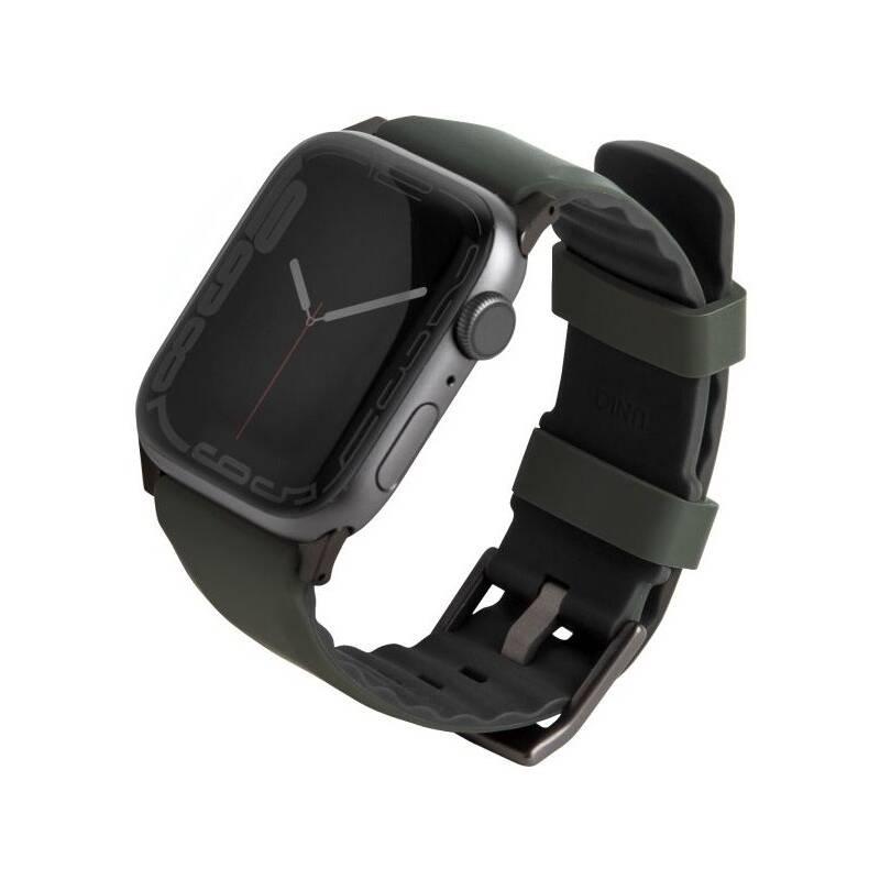 Řemínek Uniq Linus Airsoft Silicone na Apple Watch 45 44 42mm zelený