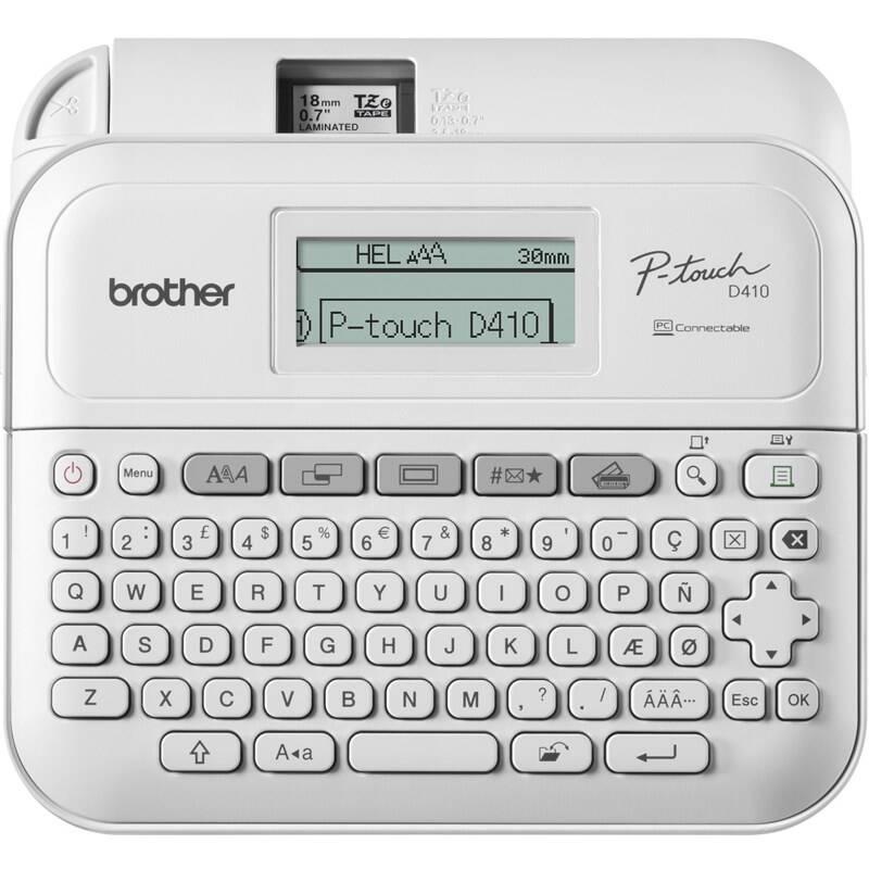 Tiskárna štítků Brother PT-D410V bílá