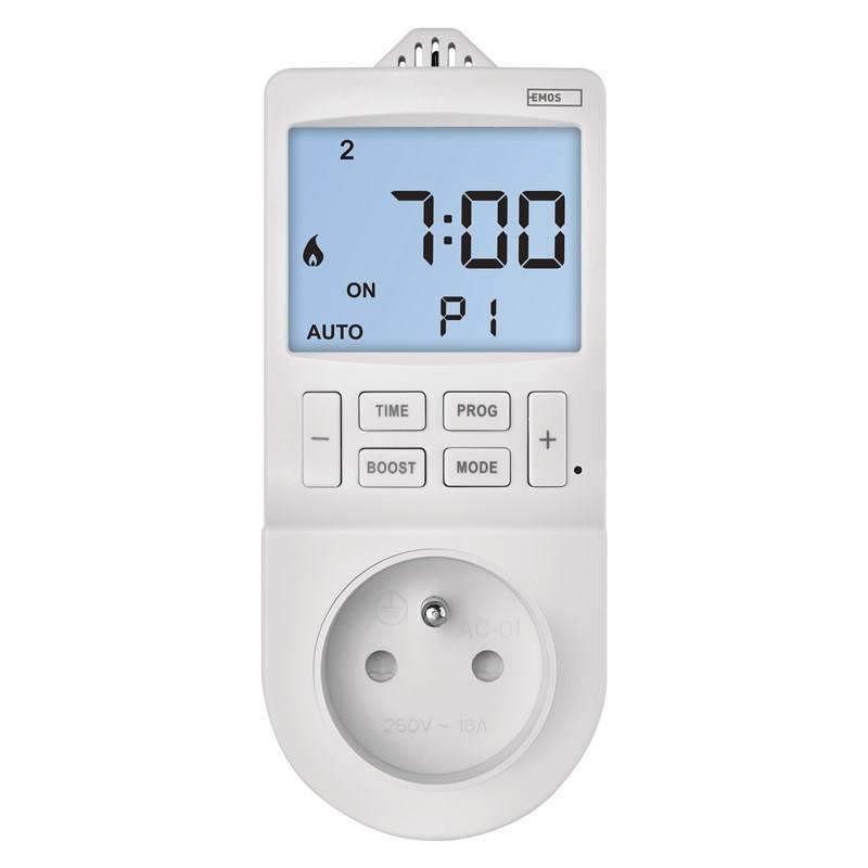 Chytrá zásuvka EMOS 2v1 termostat s funkcí digitálního časovače, Chytrá, zásuvka, EMOS, 2v1, termostat, s, funkcí, digitálního, časovače