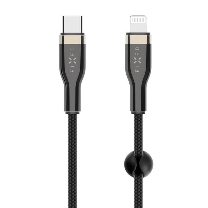 Kabel FIXED USB-C Lightning s podporou PD, MFI, 0,5m černý