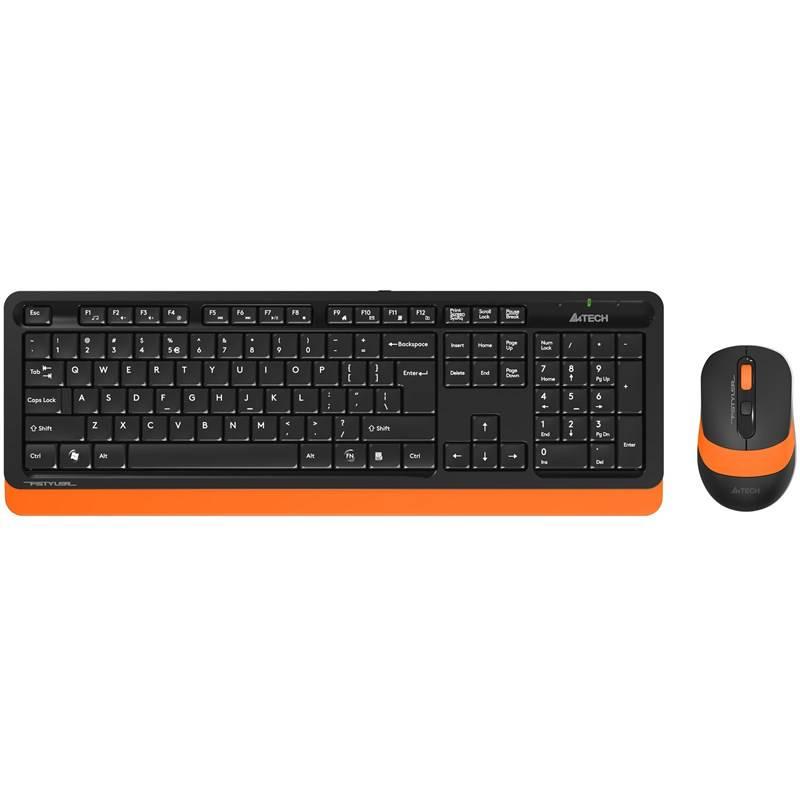 Klávesnice s myší A4Tech FG1010 FSTYLER černá oranžová